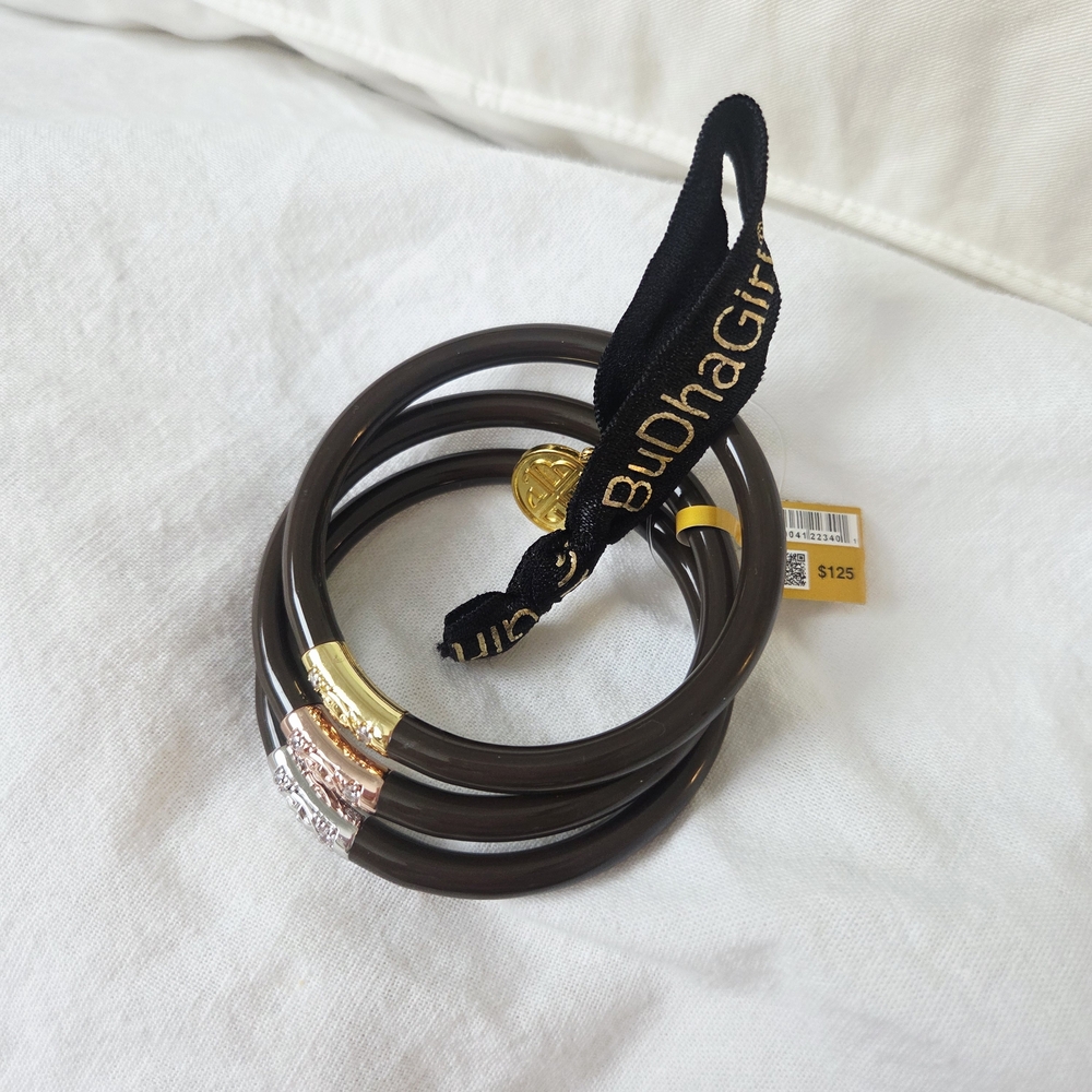 Sz Small🏷BuDhaGirl Chocolate🍫Set Of 3 Three Kings All Weather Bangles $125 - Picture 6 of 6